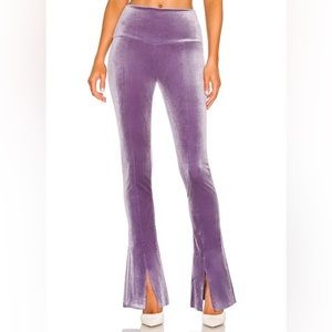 NORMA KAMALI Velvet Spat Legging In Powder Purple Size L/36 NEW $145